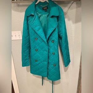 Dennis Basso lightweight coat size L color green